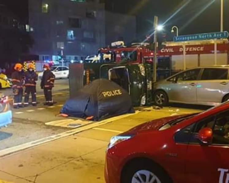 Lorry driver killed, three injured in accident at Yio Chu Kang Road junction
