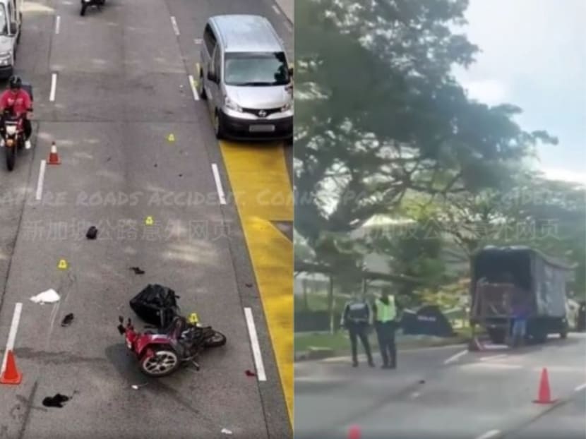 A screengrab from a video clip showing the aftermath of the fatal accident.