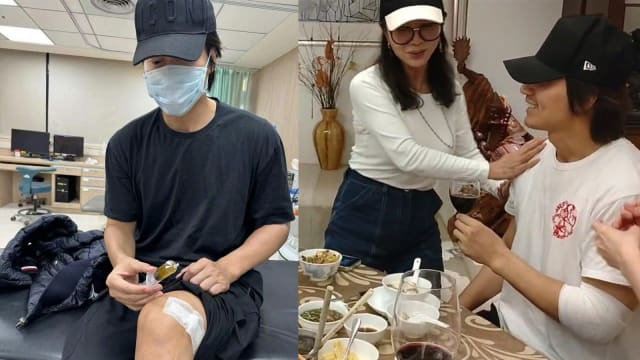 言承旭带伤飞台北为陈美凤庆生！