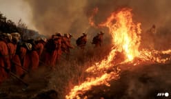 Thousands evacuated as wildfire spreads north of Los Angeles