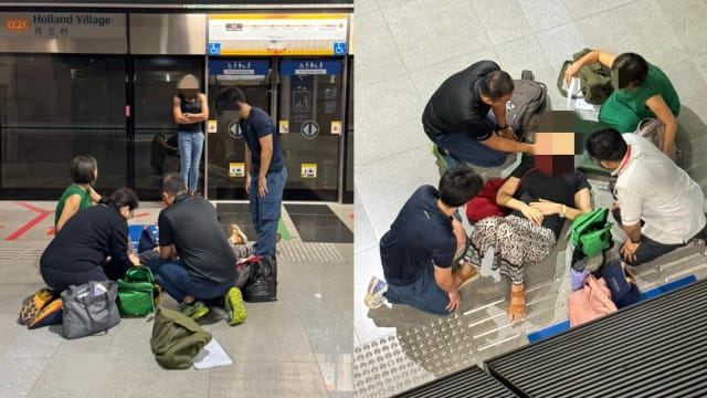 女乘客在地铁列车昏倒 众人齐心伸援手