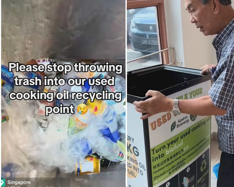 Soiled nappies instead of used cooking oil: Biofuel firm urges public not to dump trash into recycling bins
