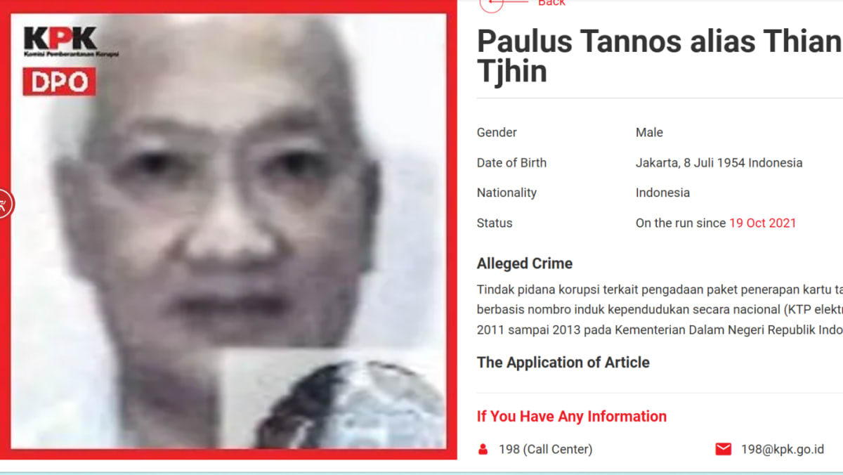 Tentative court hearing dates set for Indonesian fugitive facing extradition from Singapore Tentative court hearing dates set for Indonesian fugitive facing extradition from Singapore