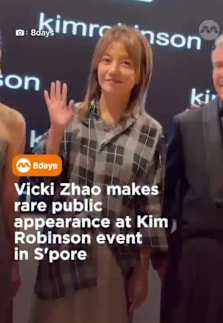The Chinese actress was among the celebrity guests at the hair maestro's fashion show at Ngee Ann City. #8dayssgAsianent #8dayssg #vickizhaowei #fypsg #tiktoksg 