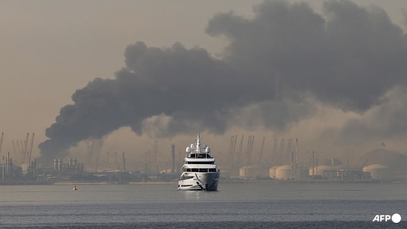 Kuwaiti loaded oil tanker ablaze in Dubai Port after Iranian attack, no casualties 