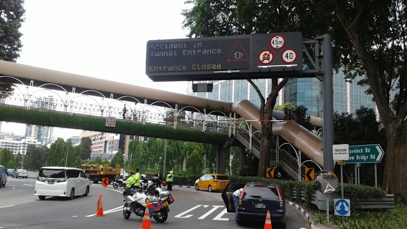 Driver arrested after crane hits CTE tunnel ceiling