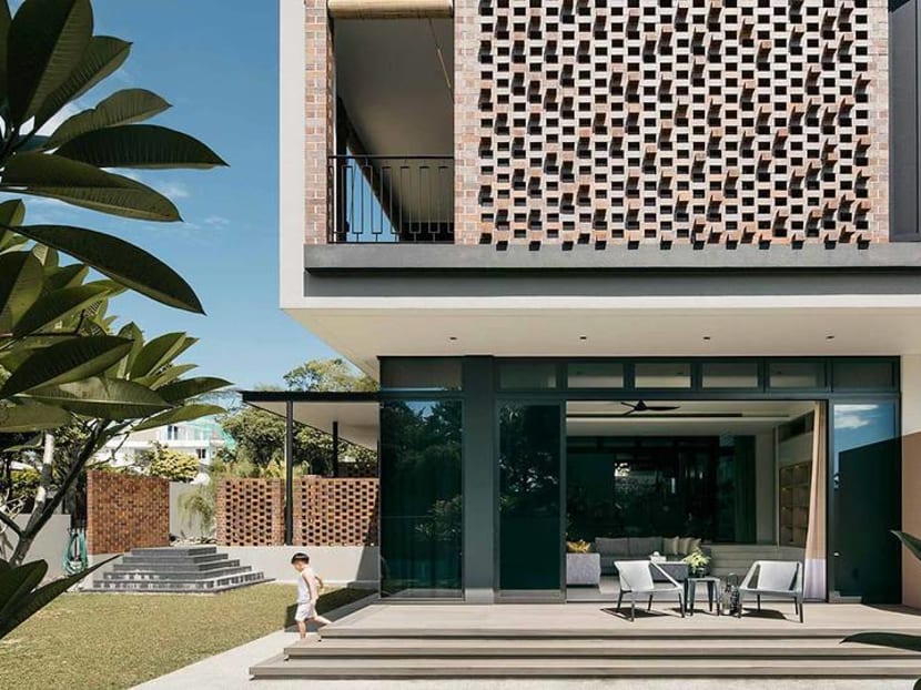 A brick house in Singapore shared by three generations of a family