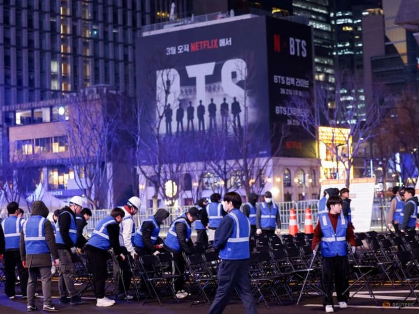 BTS comeback concert: central Seoul locks down for K-pop supergroup's first show in years