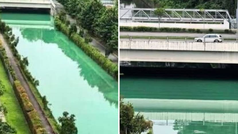 Discoloured water at Yishun canal due to 'wash water contaminated with water-based ink': NEA
