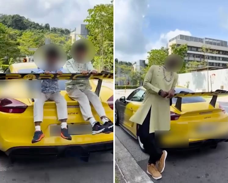 Man to be charged after driving Porsche with children on car boot