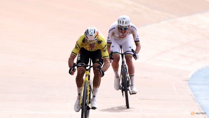 Van Aert breaks jinx to win Paris-Roubaix ahead of Pogacar