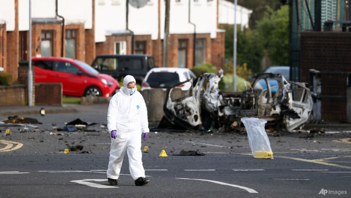 Car bomb explodes outside Northern Ireland police station after vehicle hijacked
