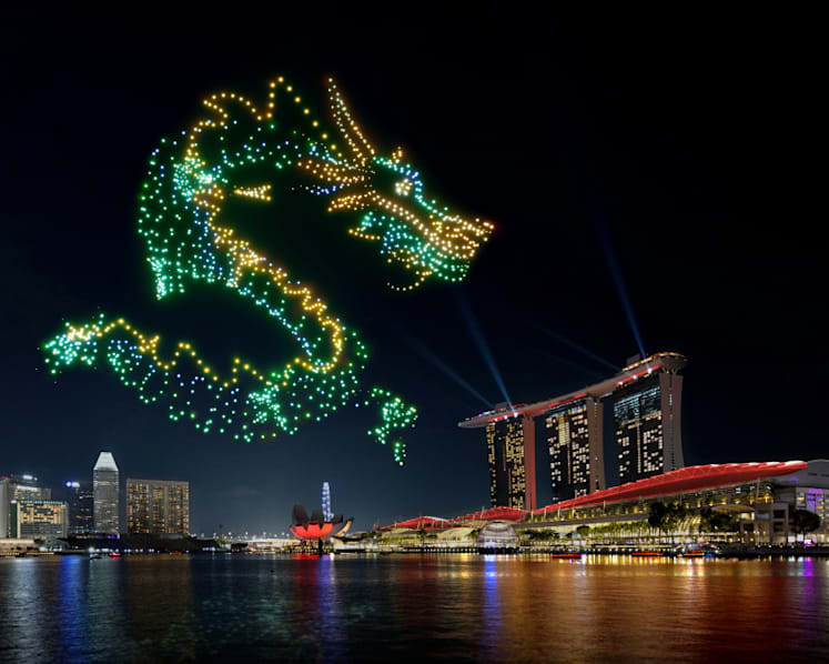 Dragon made up of 1,500 drones to light up Marina Bay sky in February