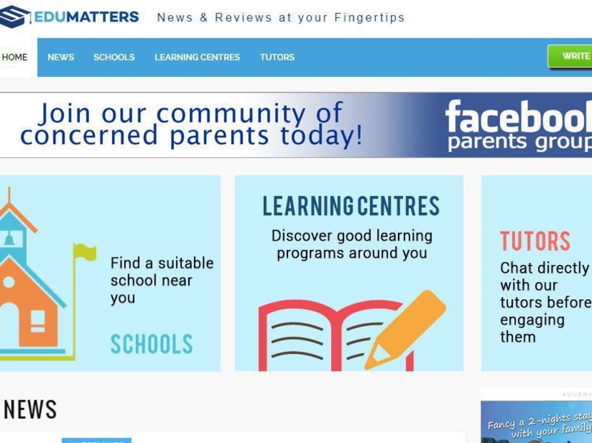 Photo: Screengrab of Edumatters.sg website.
