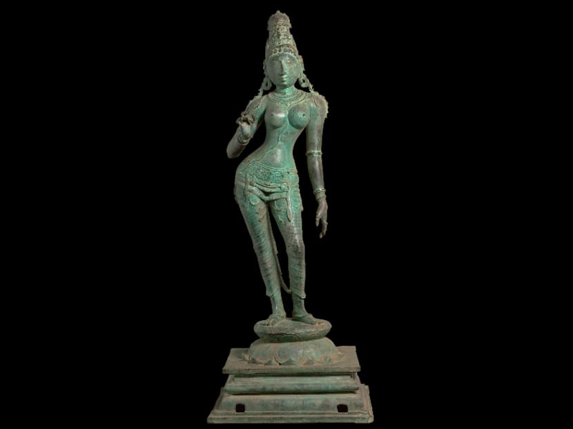 The 11th century bronze sculpture of Hindu goddess Uma Parameshvari. Photo: Asian Civilisations Museum The 11th century bronze sculpture of Hindu goddess Uma Parameshvari. Photo: Asian Civilisations Museum