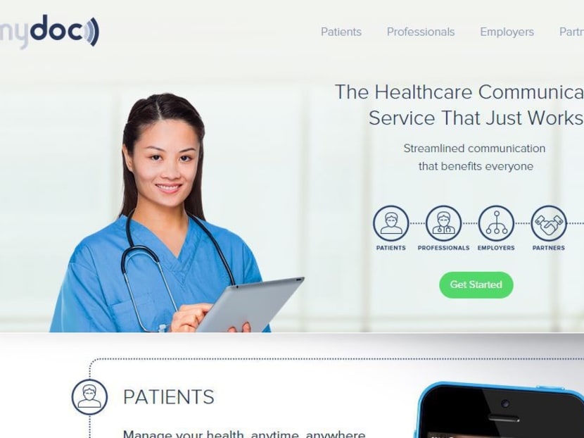 Screengrab of MyDoc's website.