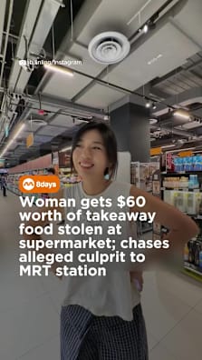 We wonder what the woman was thinking #8dayssg #8daystrending #mrt #stolen #chicken 