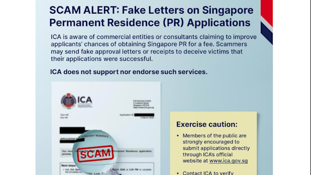 冒充移民局发信要求付款 当局吁永久居民申请者谨慎行事