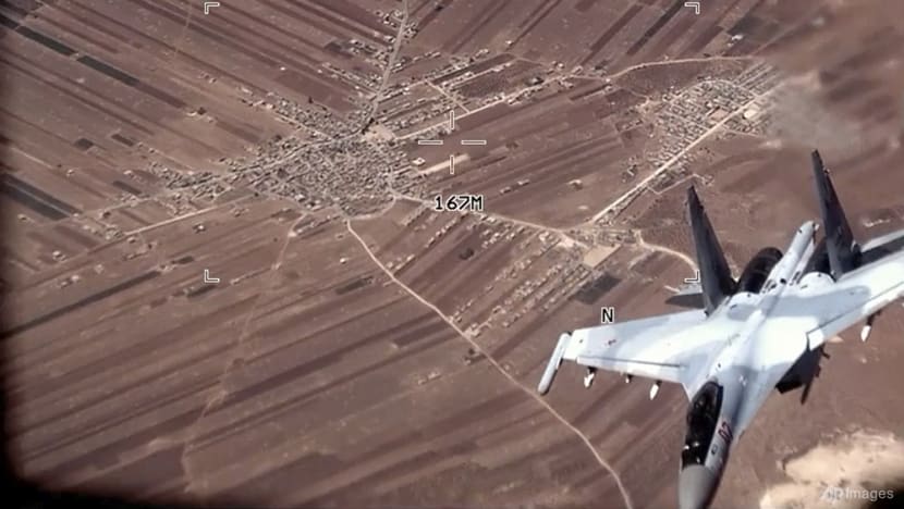US releases video of Russian fighter jets 'harrassing' American drones over Syria US releases video of Russian fighter jets 'harrassing' American drones over Syria