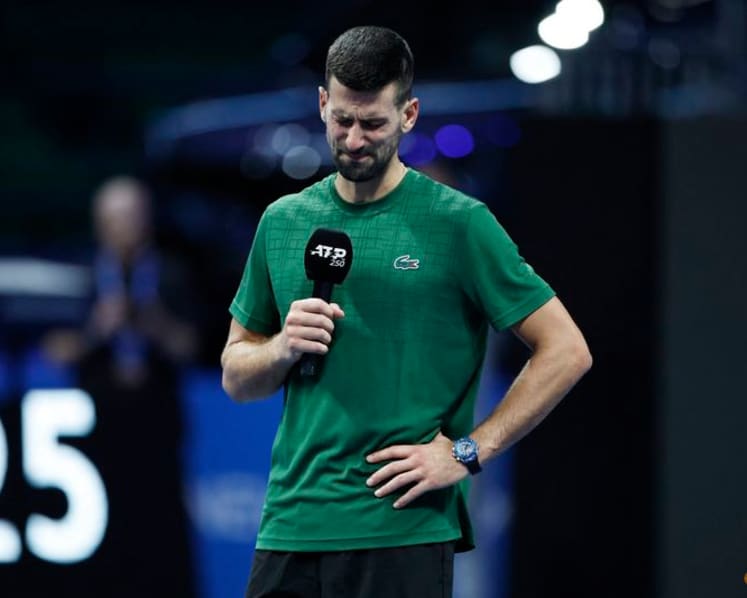 Djokovic in tears after tribute to late coach Pilic in Athens