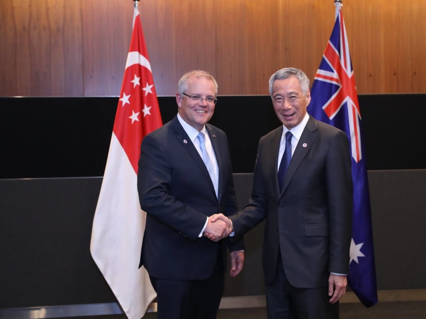 Prime Minister Lee Hsien Loong and Australian Prime Minister Scott Morrison during a previous meeting in 2018.