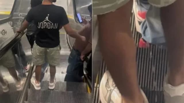 疑在吉隆坡地铁站手扶梯撒尿 男子行为引热议
