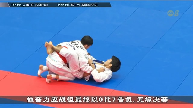 巴西柔术男子69公斤级 林天润惜败铜牌战获第五名