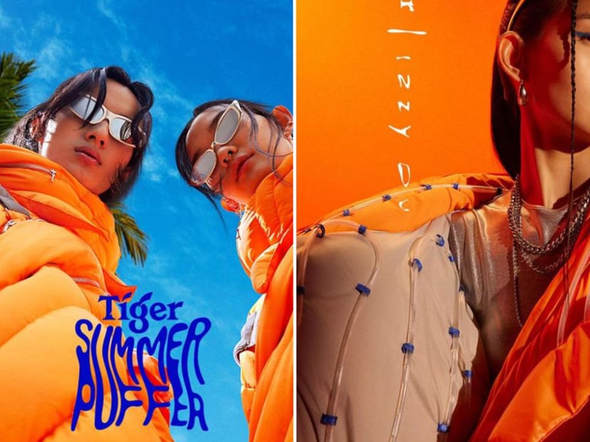 Tiger Beer’s latest innovation, the “Summer Puffer”, a puffer jacket that uses specially designed water-filled tubes to cool the wearer down.