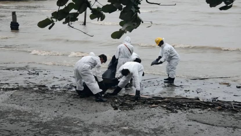 35 tan sisa tumpahan minyak dibersihkan di Pengerang, Johor Bahru