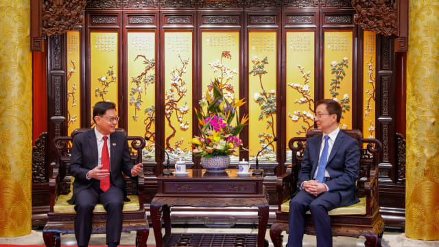 王瑞杰与韩正会面 肯定新中两国深厚双边关系