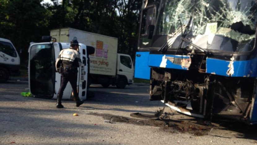 Multi-vehicle accident along Woodlands Ave 12 on Thursday morning; 3 sent to hospital