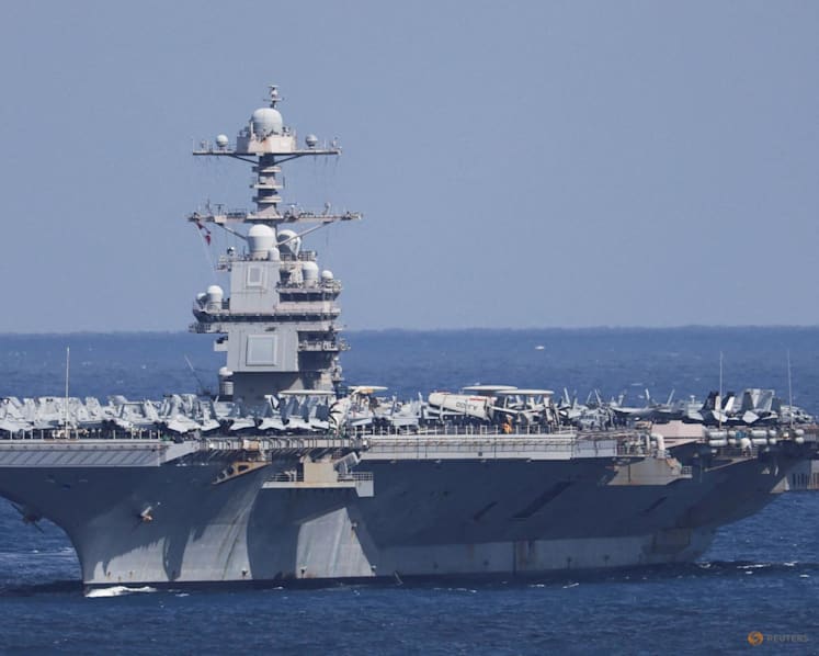 Two US sailors injured after non-combat fire aboard carrier in Red Sea