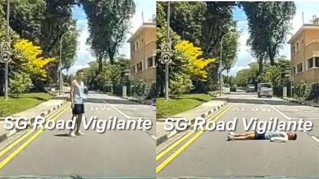 男子突然横躺马路中央 警证实已依精神健康法收押 