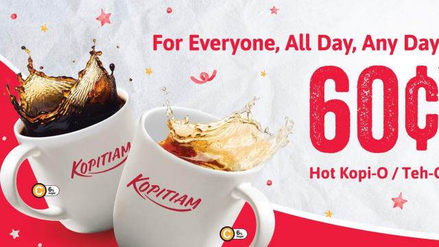 #sgdeal 60¢喝热饮，就在Kopitiam！