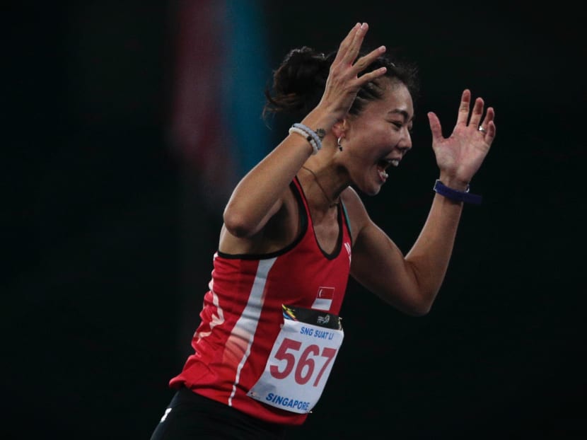 The success of Michelle Sng in the women’s high jump at the SEA Games, was largely attributed to her grit and perseverance, taking time off work and paying her own way – with some help from the Government and sponsors – in order to train and compete overseas. Photo: Jason Quah/TODAY The success of Michelle Sng in the women’s high jump at the SEA Games, was largely attributed to her grit and perseverance, taking time off work and paying her own way – with some help from the Government and sponsors – in order to train and compete overseas. Photo: Jason Quah/TODAY