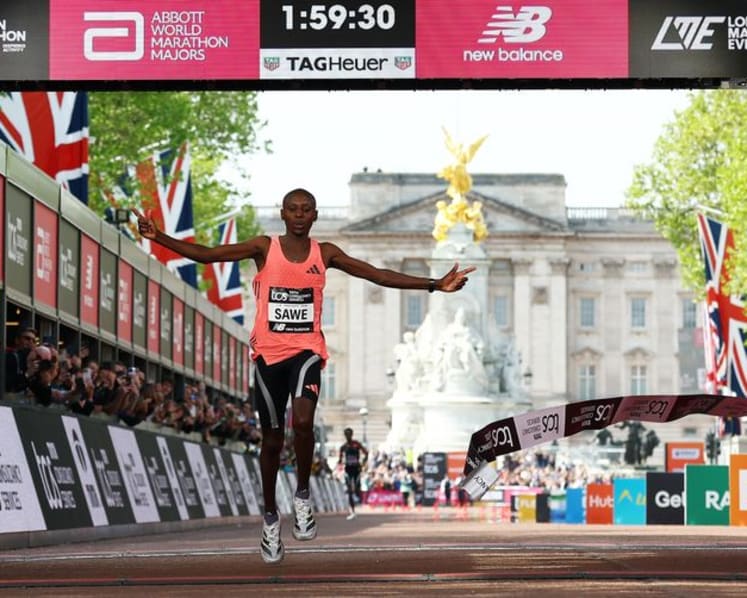 Sawe shrugs off technical doping talk after 'super shoes' propel him to marathon immortality