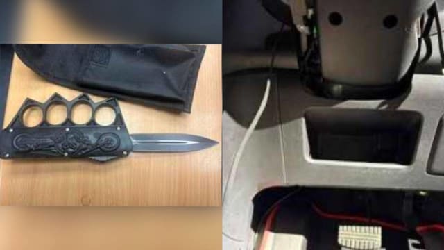 马国注册车兀兰关卡被截查 内藏双功能武器