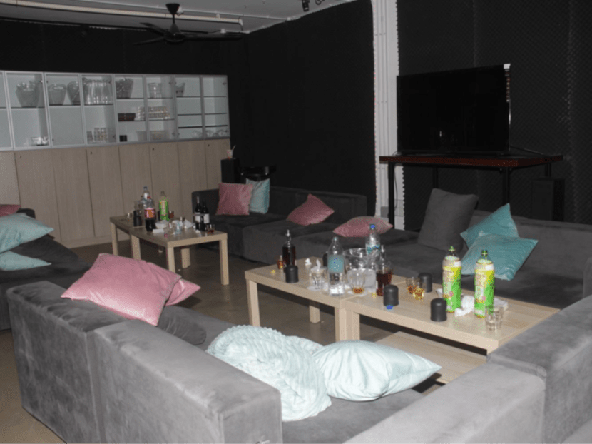 An unlicensed “KTV-concept” outlet operating within a mixed-use industrial unit along Tagore Lane in the Upper Thomson area. An unlicensed “KTV-concept” outlet operating within a mixed-use industrial unit along Tagore Lane in the Upper Thomson area.