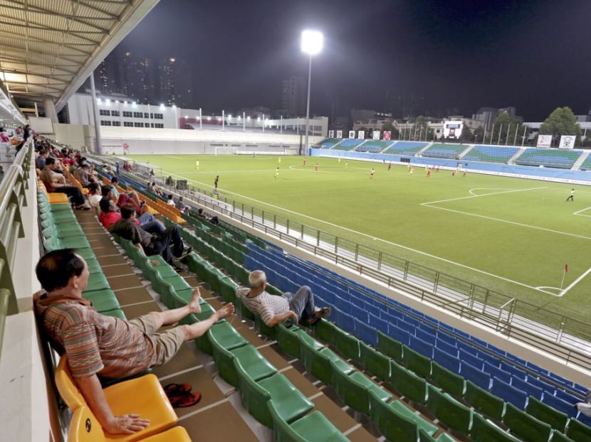 Hougang United FC, which are based at Hougang Stadium, will share facilities with the Young Lions at Jalan Besar Stadium (pictured), as part of changes rolled out by the Football Association of Singapore for the Singapore Premier League. Hougang United FC, which are based at Hougang Stadium, will share facilities with the Young Lions at Jalan Besar Stadium (pictured), as part of changes rolled out by the Football Association of Singapore for the Singapore Premier League.