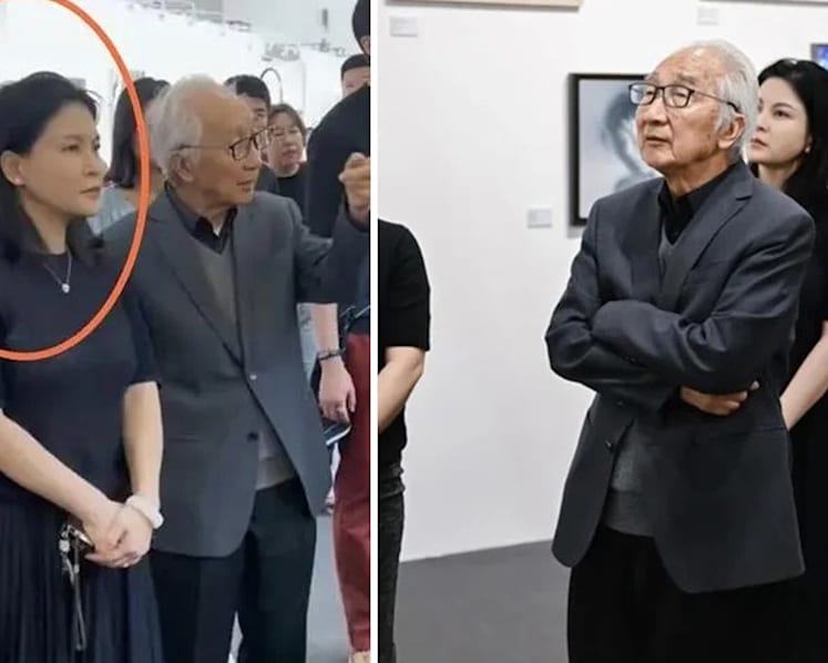 Chinese oil painter, 90, and his 46-year-old actress wife go viral for their 44-year age gap
