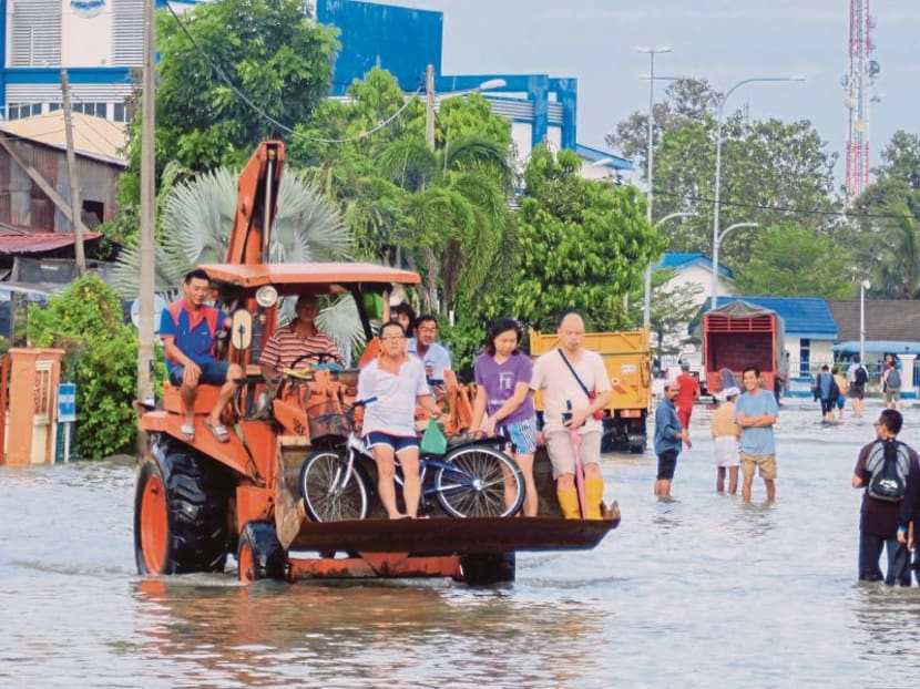 A total of 5,845 flood evacuees have been placed at 62 relief centres in Penang on Monday (Nov 6) morning. Photo: The New Straits Times