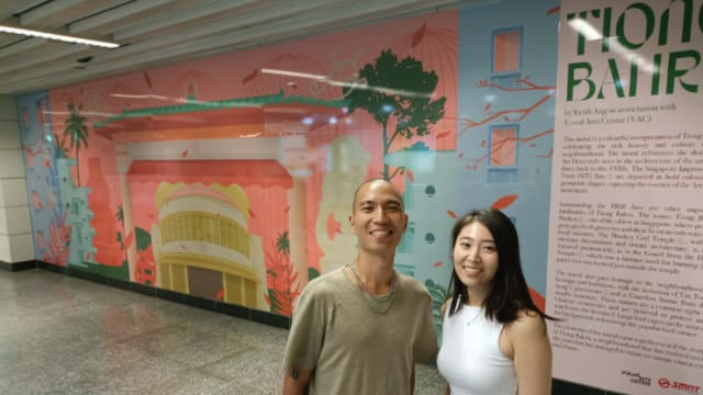 中峇鲁地铁站壁画 展现社区历史文化遗产