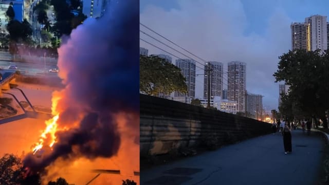 元朗输电桥爆炸起火 多地一度停电料影响40万人
