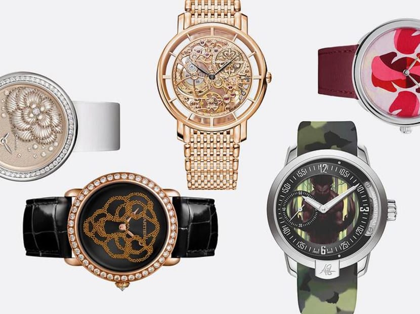 From mysterious felines to comic book characters: Watches with artsy dials
