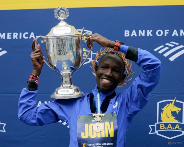 Kenya's Korir shatters Boston Marathon course record