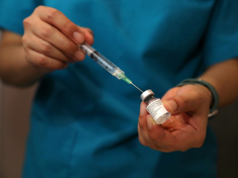 Education Minister Lawrence Wong said it is expected that the first dose of Covid-19 vaccines will be distributed to another one million people in Singapore by around the end of March or early April, 2021. Education Minister Lawrence Wong said it is expected that the first dose of Covid-19 vaccines will be distributed to another one million people in Singapore by around the end of March or early April, 2021.
