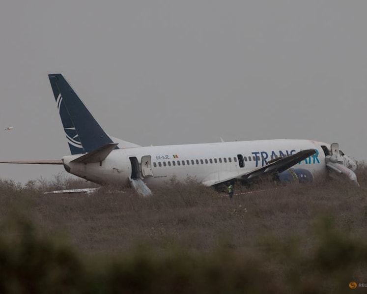 Boeing 737 skids off runway in Senegal airport, injuring 10 people