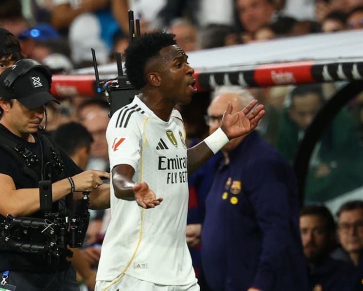 Vinicius apologises for storming off in Real's Clasico victory over Barcelona