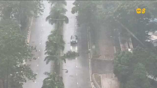 风暴塔巴从香港西南面掠过 天文台挂起八号东南烈风或暴风信号