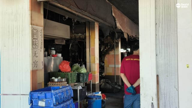 宏茂桥咖啡店凌晨失火 民防人员二度检查